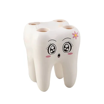 

1 PC Cute Toothbrush Holder Funny Tooth Toothbrush Storage Shower Shelf For Home Bathroom Accessories Children Favor