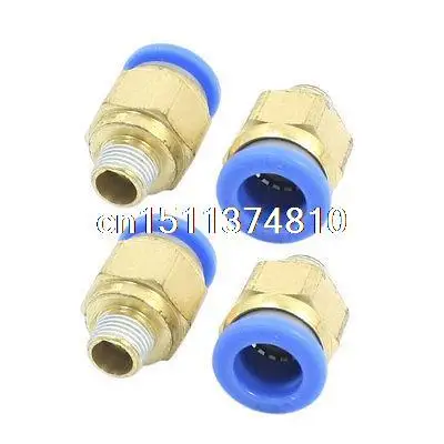 

4PCS 1/8 PT Male Threaded 8mm Tube Dia Quick Release Coupler Air Hose Fittings