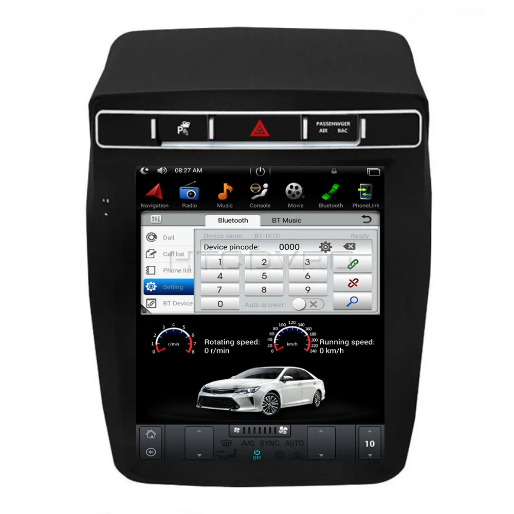 Top YMODVHT 10.4inch Telsa Style Vertical Screen Quad Core Android 7.1 2GB RAM Car DVD GPS for VW Touareg 2010-2015 2016-- RDS Radio 13