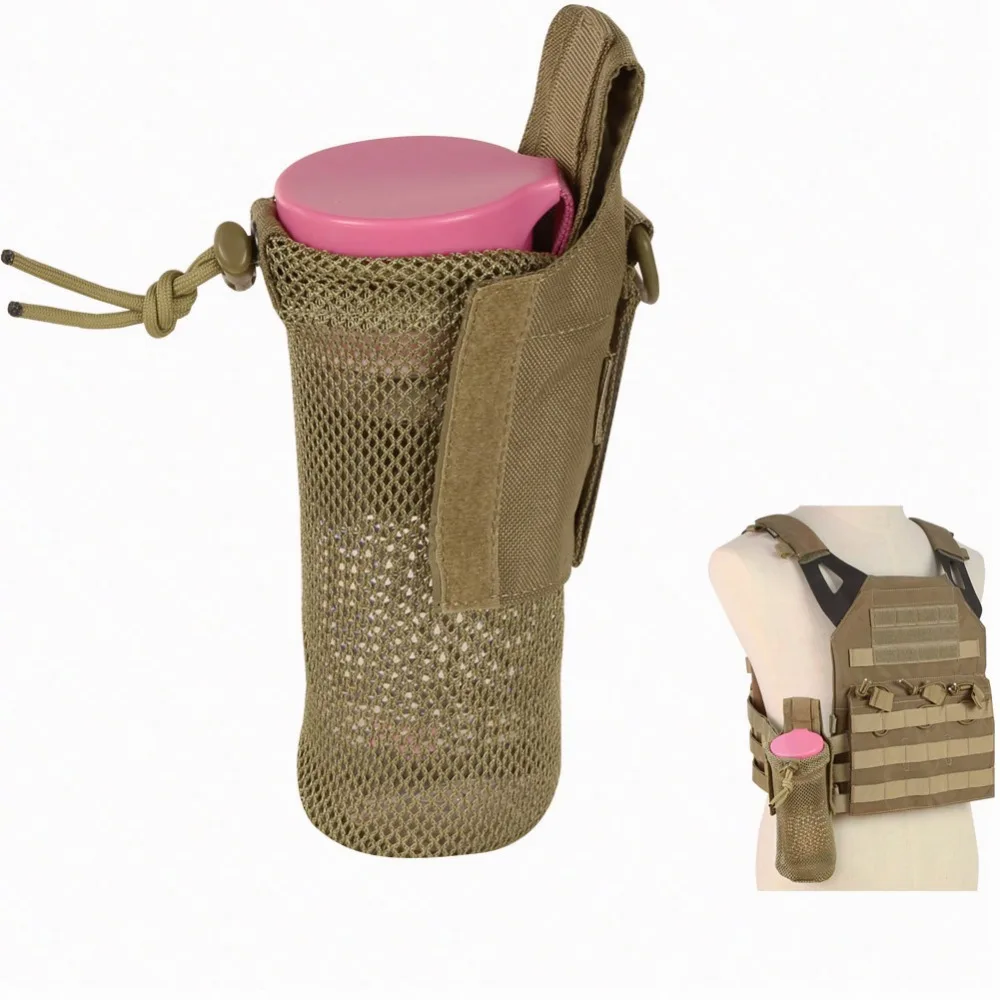 

Tactical Molle Water Bottle Pouch Military Canteen Cover Holster Concealed foldable Kettle Pouch