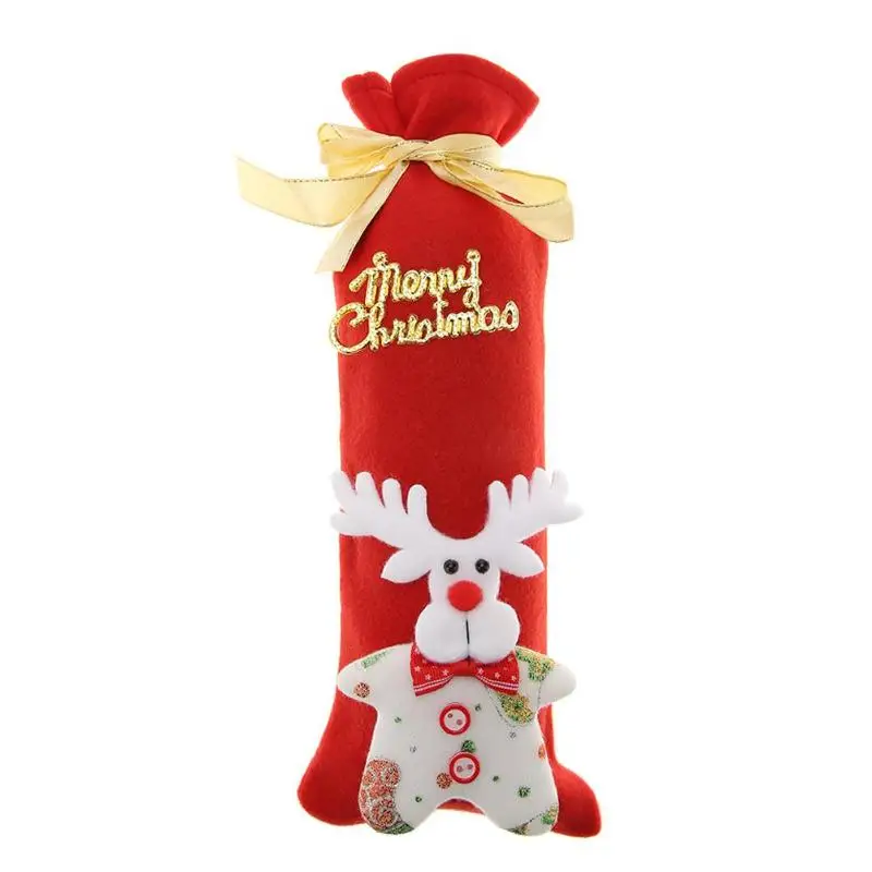 Крышка для бутылки с красным вином сумки украшения дома вечерние Санта Клаус Рождество упаковка Рождество Счастливого Рождества украшения - Цвет: Elk