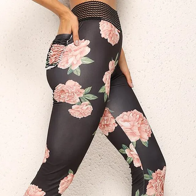 High Waist Print Leggings Fashion Floral Fitness Leggings Mujer Sexy Push Up Sweatpants Leggins Women 5