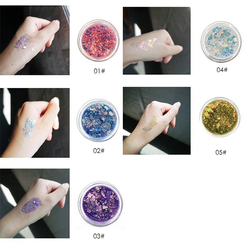 

Long-lasting Glittering Eyeshadow Body Art Glitter Gel Face Glitter Flash Party Festival Decoration Sequins Maquillaje TSLM1