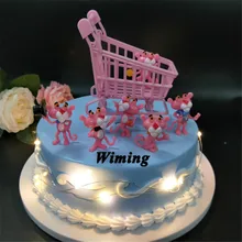 leopard panther cake topper cake decorating supplies women toys kids party gifts for baby children toys leopard cupcake toppers