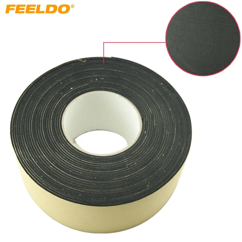 FEELDO 1PCS Black EVA Single-sided Adhesive Foam Tape Sponge 2mm Thick Sealing Width 70mm Length 10m #HQ2249 | Автомобили и