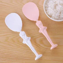 1 шт., креативная ложка для еды, не липкая вертикальная подставка, рисовая ложка, совок для супа, соуса, ковш, пластиковая ПП, кухонные инструменты, HA