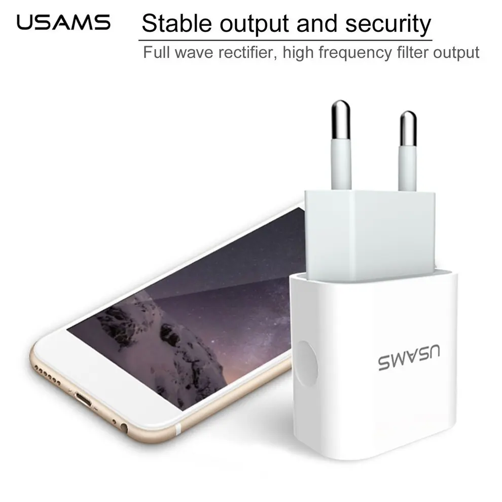 

8pcs US-CC023 Dual USB Port 2.4A Fast Charger EU Plug Universal Travel Charger Mobile Phone Chargers Simple Style