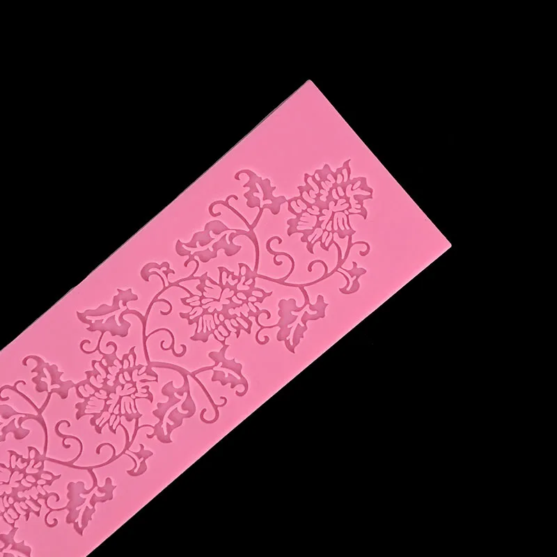 

minsunbak Flowers leaves texture Lace lace mat Silicone cake fondant mould Wedding cake decoration tools