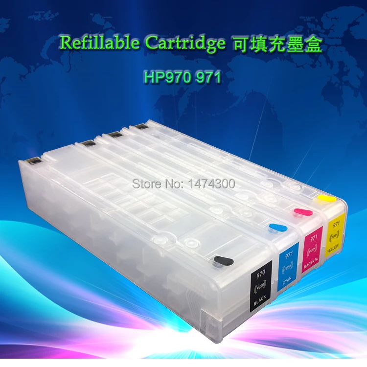 

XIMO Newly developed reset chip,Refillable ink cartridge for HP970 971 for Officejet Pro X451dn X451dw X476dn X476dw X551dw