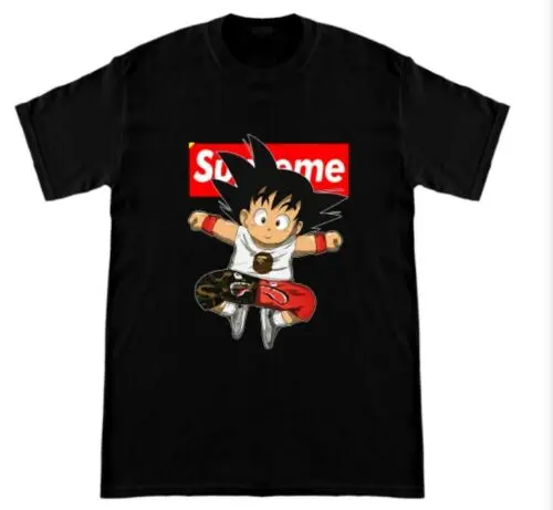 

Dbz Hypebeast Goku 100% Cotton T-shirt UNISEX Tee Black ADULTS & KIDS XS-3XL
