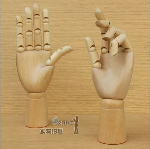 Верхний уровень деревянный шарнирный манекен руки левый и правый набор, деревянная ручная модель, модель ручной работы, скульптура ручной работы модный
