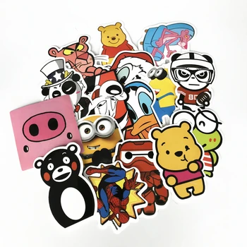 

60Pcs/lot Cartoon anime figure Style Sticker For Snowboard Laptop Luggage Home Decor Fridge Phone Car-Styling Stickers