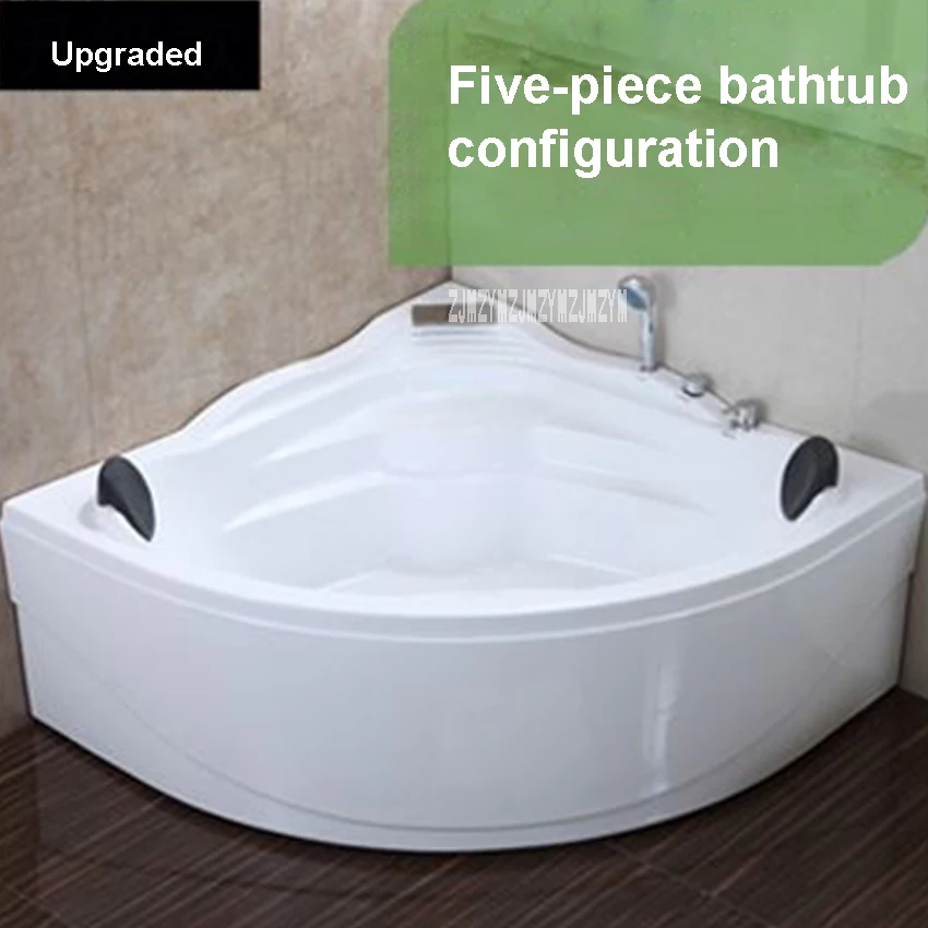 

Wall Corner Bathtub Household Triangular Acrylic Bathtub High-quality Bathroom Tub Home Two-person Adult Bathtub 1.4M Hot Sale