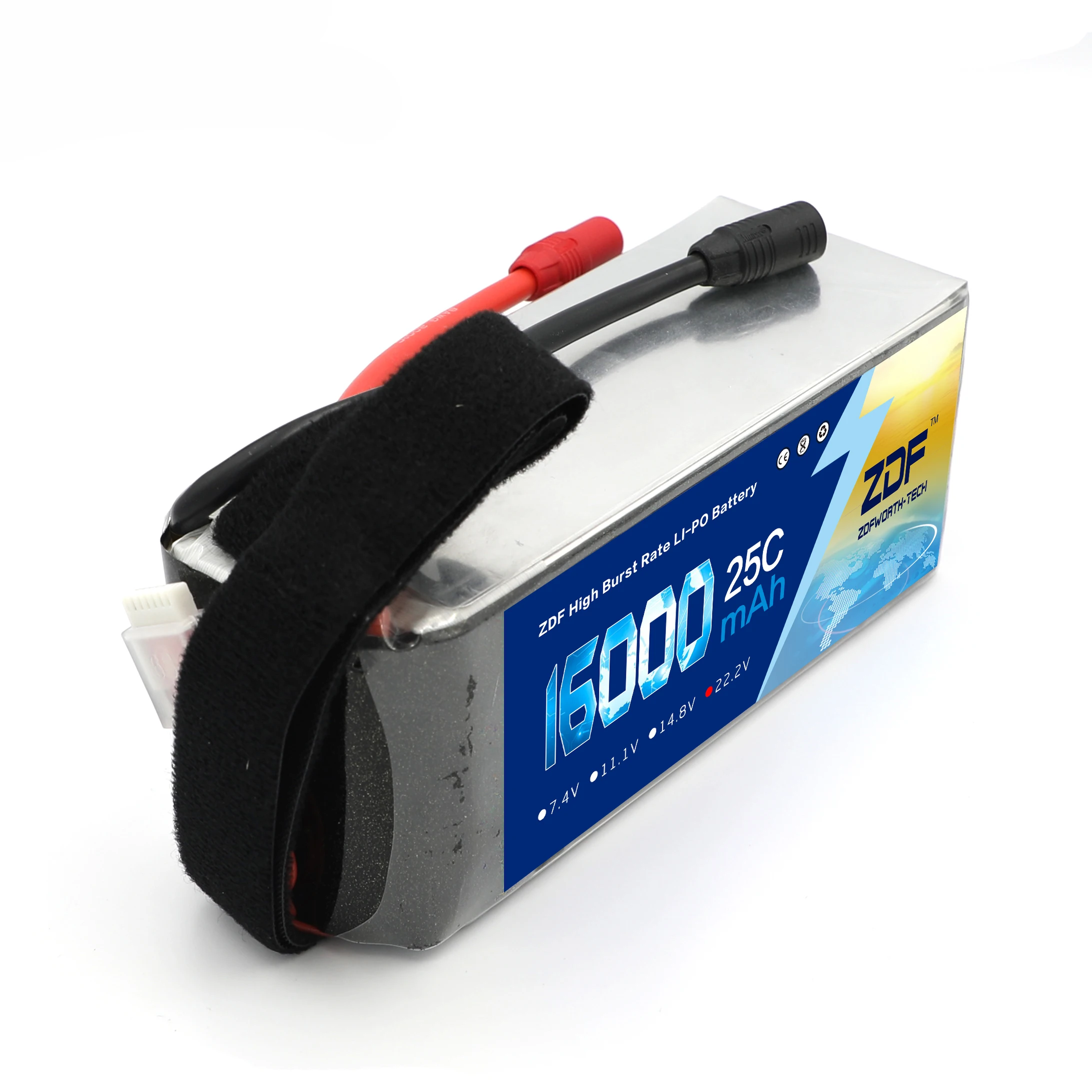 ZDF LiPo батарея 6S 22,2 V 16000mAh 25C для RC вертолет Дрон Квадрокоптер самолет автомобиль Лодка Грузовик 22,2 V 6S RC аккумулятор батарея