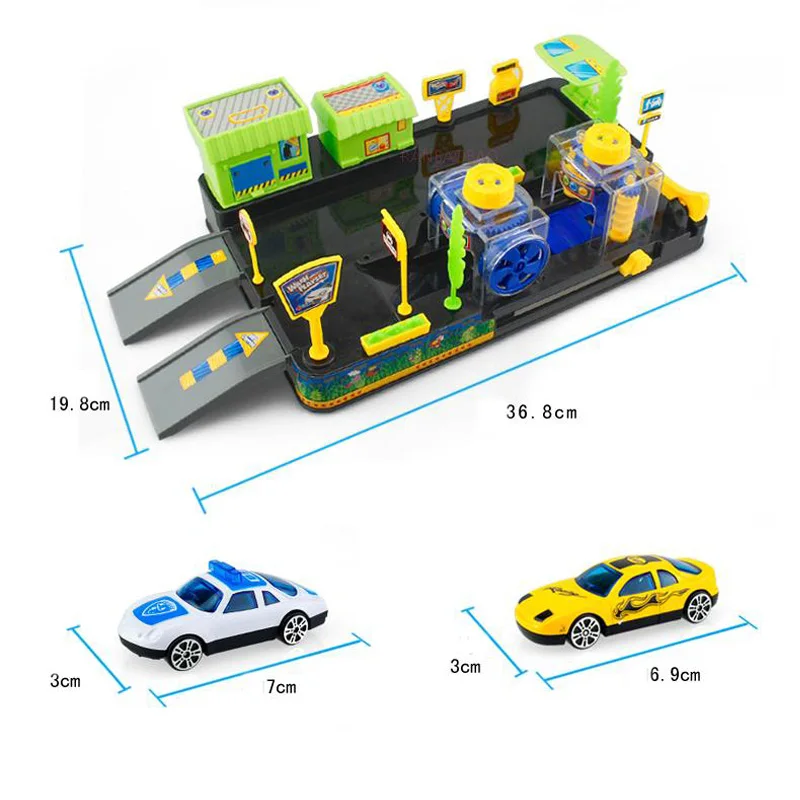 Детский автомобиль треков парковка набор образовательных игрушек для детей колеса автомойки и АЗС для мальчиков DIY Автомобиль сцена блок