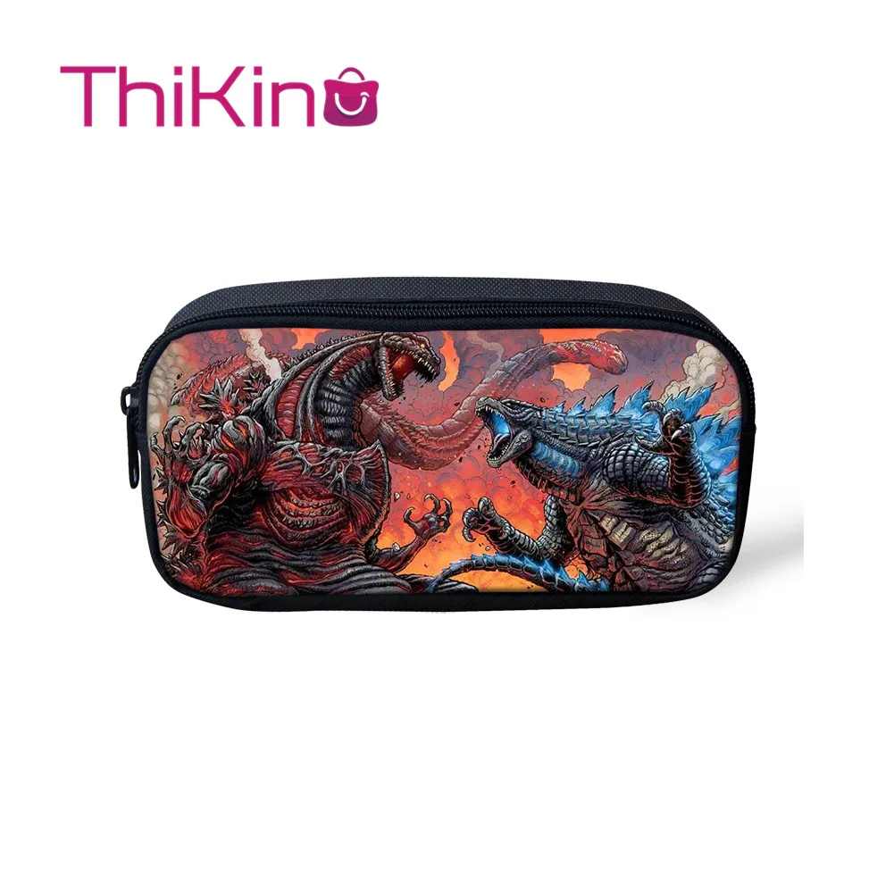 

Thikin Godzilla Monstar Pencil BagsTeens Pen Bag for boys Fashion Pen Case Student Makeup Storage HandBags Pen Purses for Kids