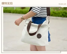 Hot Sell Casual Shopping Bag Women Fashion Large Capacity Canvas Totes Ladies Eco-Friendly Reusable Shopping Canvas Bag