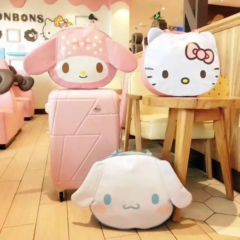 Kawaii Cartoon My melody Hello Kitty Cinnamoroll Dog Backpack Handbag Travel bags Soft Animals doll Kids Girls Birthday Gifts