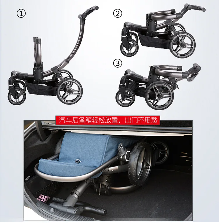 V-baby переносная легкая складная коляска с четырьмя колесами для новорожденных с высоким видом, спальная корзина для сиденья автомобиля, коляска-коляска