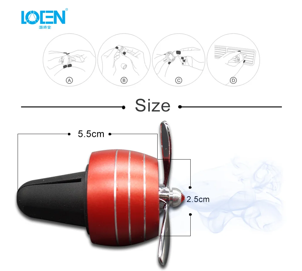 LOEN автомобильный декор, освежитель воздуха, сила 2, 1 шт., зажим для кондиционера, автомобильный Стайлинг, авто Декор, твердый аромат, автомобильный освежитель воздуха