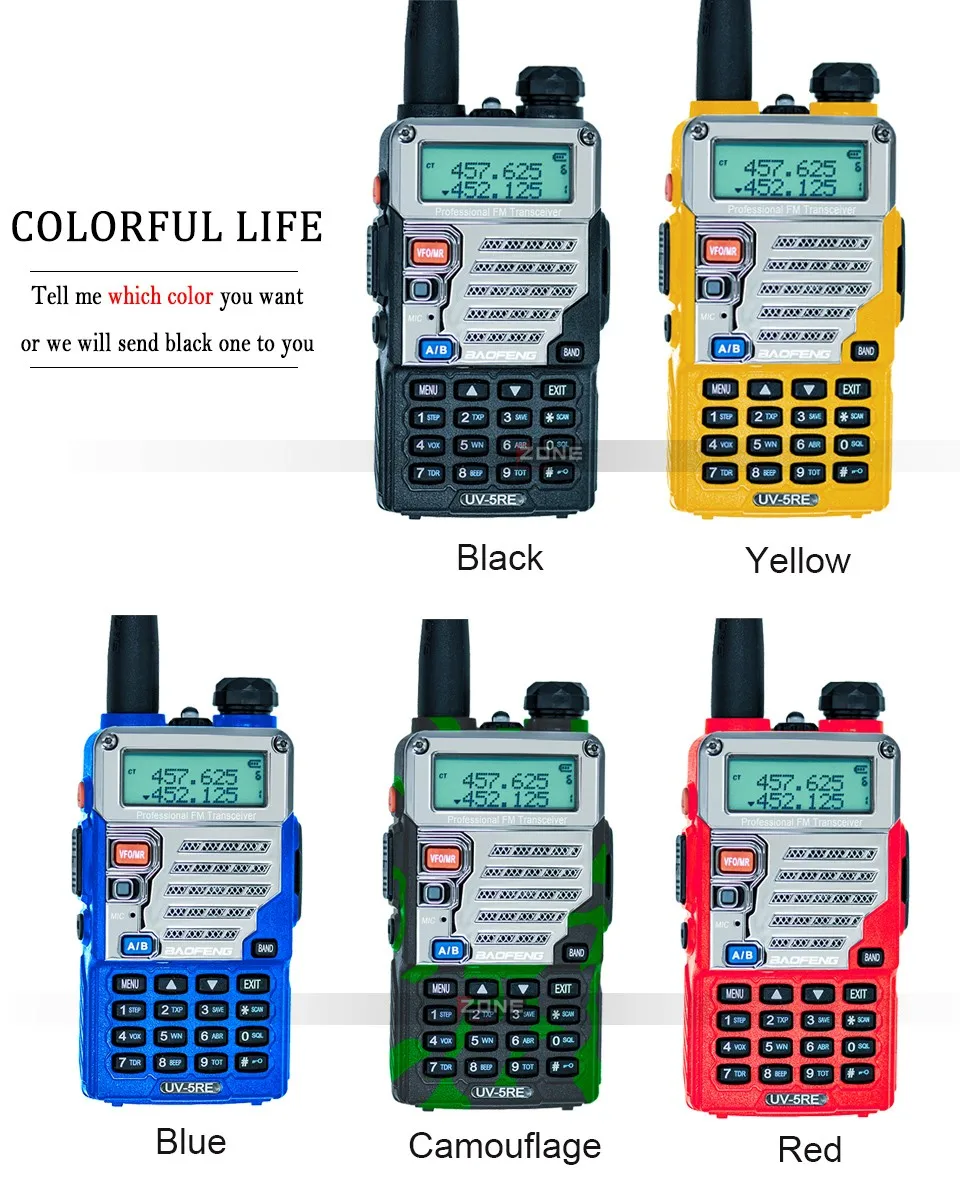 2 шт. Baofeng UV-5RE Двухдиапазонная рация CB радио UV-5R 5 Вт 128CH UHF VHF портативная двухсторонняя радиостанция охотничий приемопередатчик