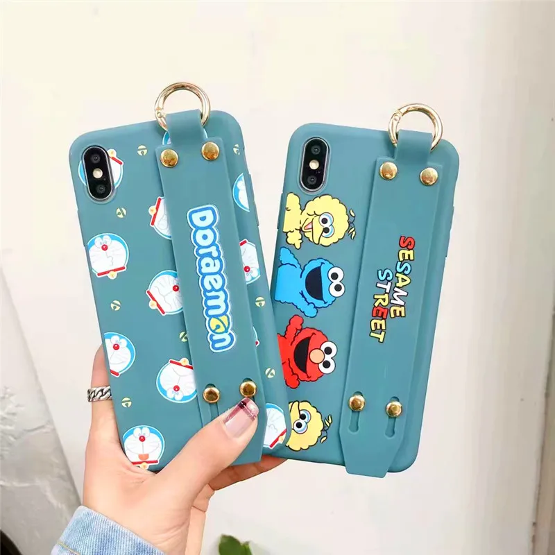 

Crayon Shin-chan For iPhone 8 Case Soft TPU Silicone Case For iPhone 8 plus 7 plus 6 6s X XR XS MAX Coque Cute Wristband Strap