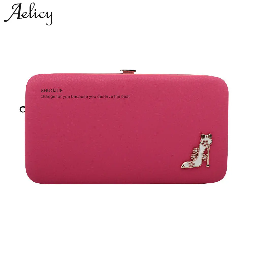 

Aelicy Luxury pu leather long wallet female new design fashion ladies wallets designer famous brand pencil case clutch bag