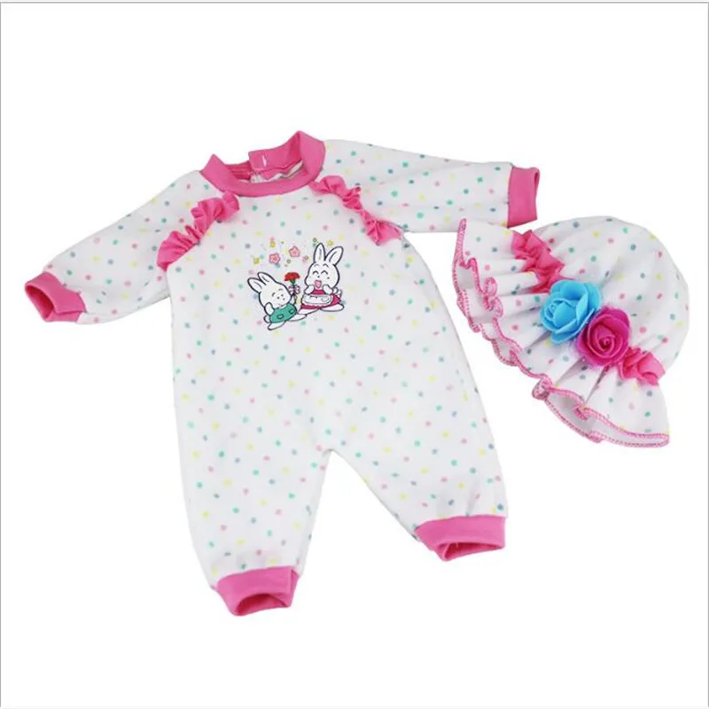 

Doll Clothes Accessories Fit 18 inch 43cm Born New Baby White Unicorn Hair with Doll Girls and Boys' Clothes Suit For Baby Gift