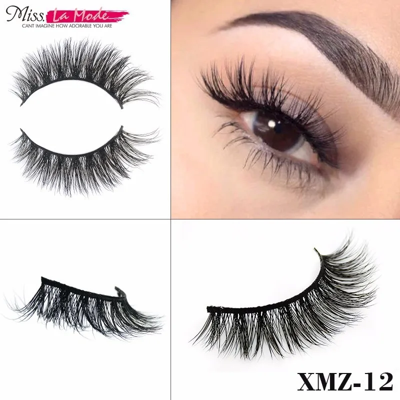 Misslamode Real Mink False Eyelashes Natural Strip Eyelashes Fake
