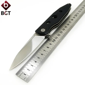 

BGT Rays Combat Knife EDC Hunting Camping Tactical Pocket Folding Knives G10 Handle 9Cr18Mov Blade Survival Rescue Outdoor Tools