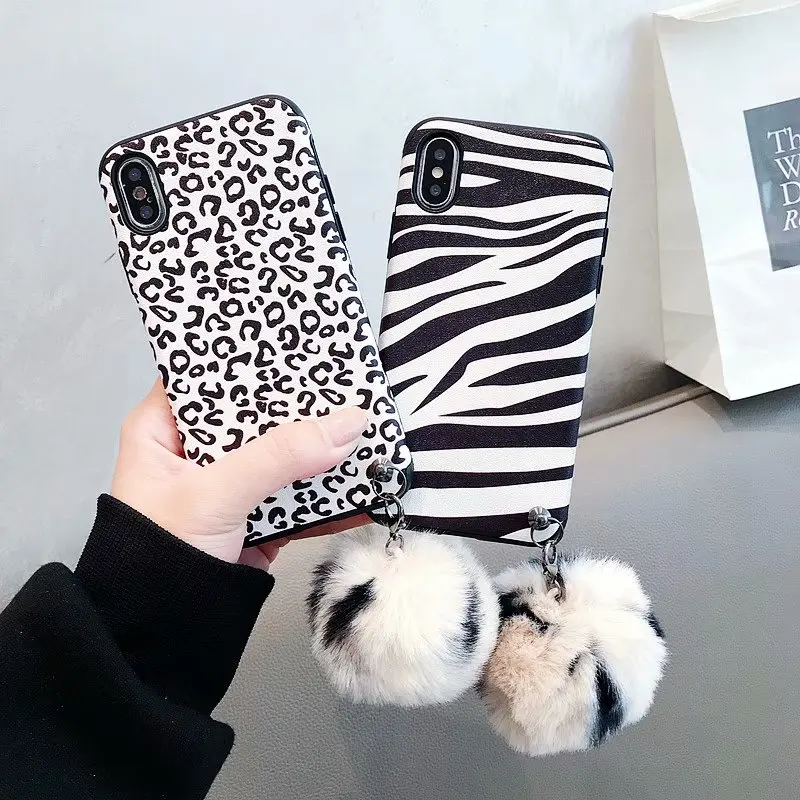 ORYKSZ Leopard Zebra stripe Matte Silicone Case For iPhone