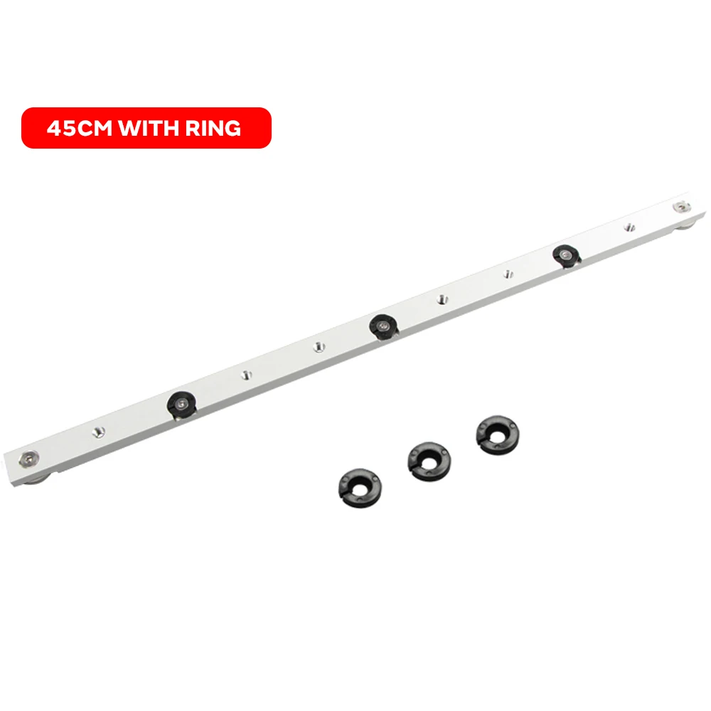 Miter Tool Bar T Tracks Metal Hardware Limit Pusher Portable Silver Practical Chute Woodworking Beveled Track - Цвет: 450cm