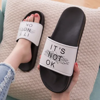 

Women Indoor Slippers Soft PVC Lovers Bathroom Slides Anti Slip Summer Flat Shoes Woman Home Floor Slippers Footwear SH060602