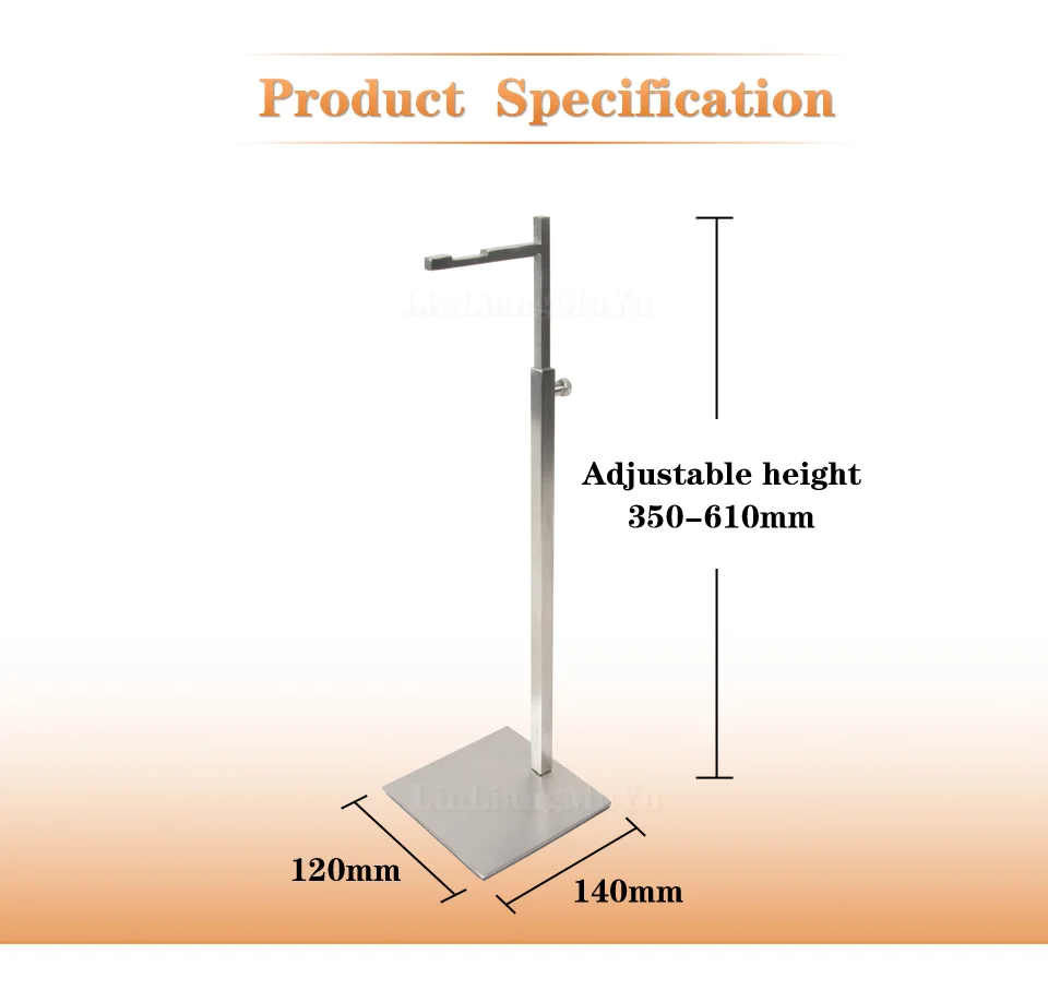 Linliangmuyu высококачественный металлический Нержавеющая сталь Для женщин сумка/сумки Настольный держатель для витрины регулируемая высота прочный BJ12