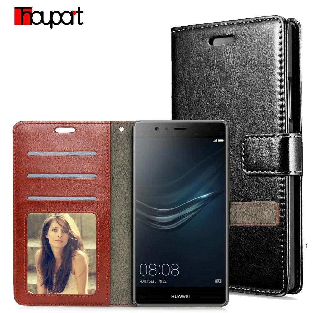 Thouport флип-чехол из искусственной кожи для huawei P8 Lite чехол-подставка держатель карт
