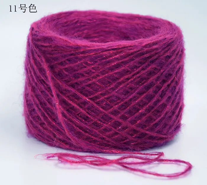 Мохеровая металлизированная нить 50 г, грубая пряжа мерсеризованная ...