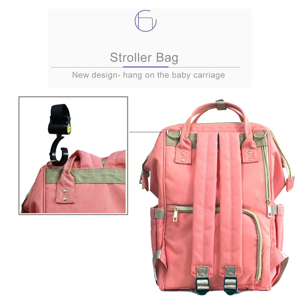 Новинка, сумка для подгузников, многофункциональный водонепроницаемый рюкзак для путешествий, сумки для подгузников для ухода за детьми, большая вместительность, стильная и долговечная
