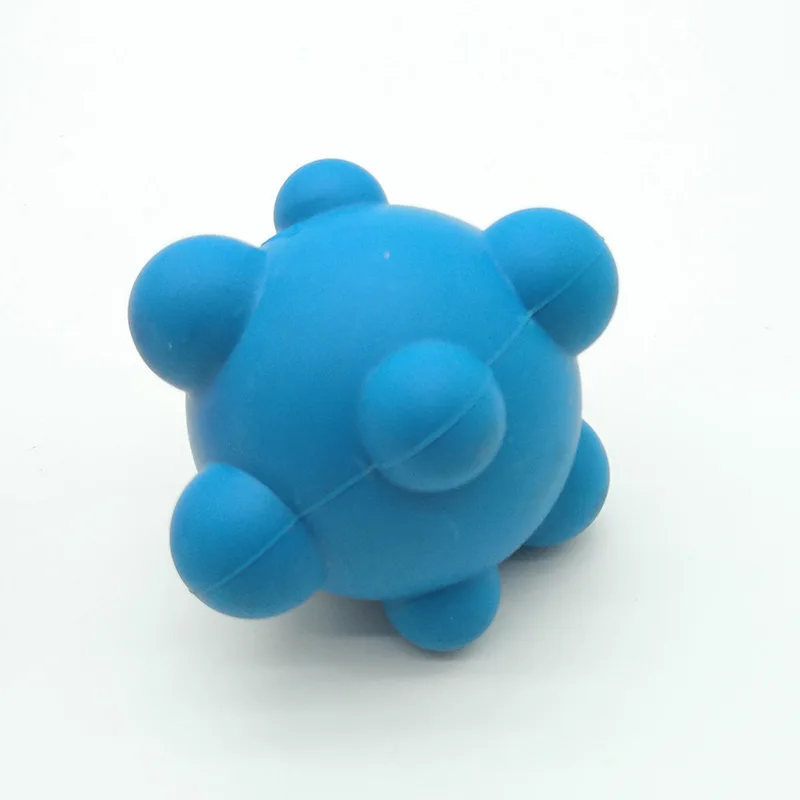 Игрушки-мячи для собак для обучения пищевой класс резиновые игрушки для собак Прочные эластичные Жевательные Шарики игрушки для щенков маленькие/большие собаки - Цвет: Blue
