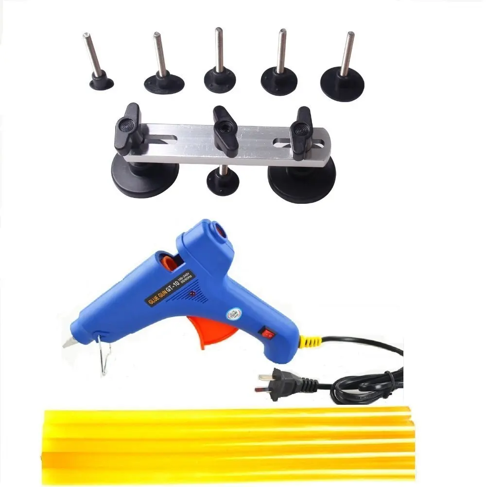 PDR Tools 11 Pcs Paintless Dent Removal Repair Tool Kits Glue Gun With
