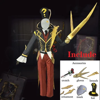 

Game Identity V Cosplay costumes Hunter The Ripper Jack Cosplay Costume golden tentacle Skin Anime Cosplay with Accessories