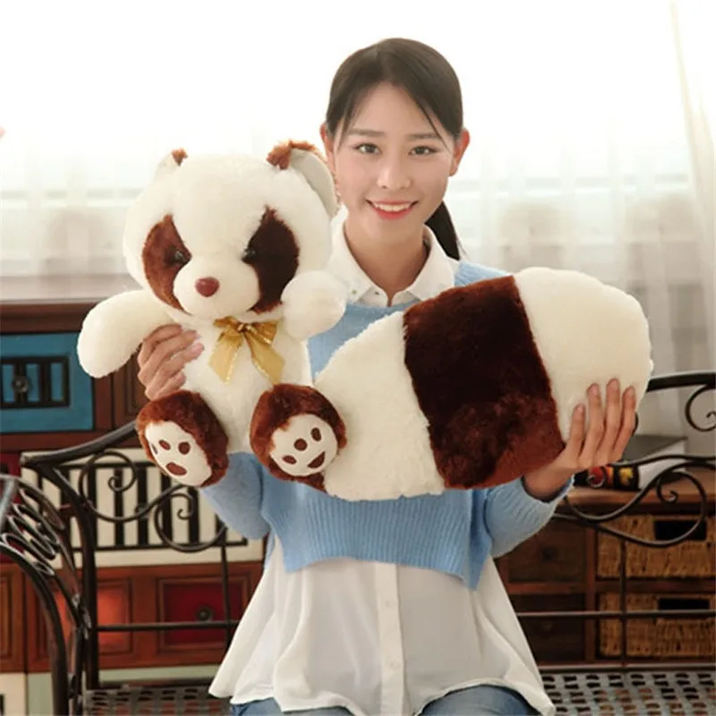 

2 Colors High Quality Simulation Long Tail Raccoon Plush Toys Stuffed Animal Toy Soft Raccoons Bear Plush Dolls Kids Toys Gifts