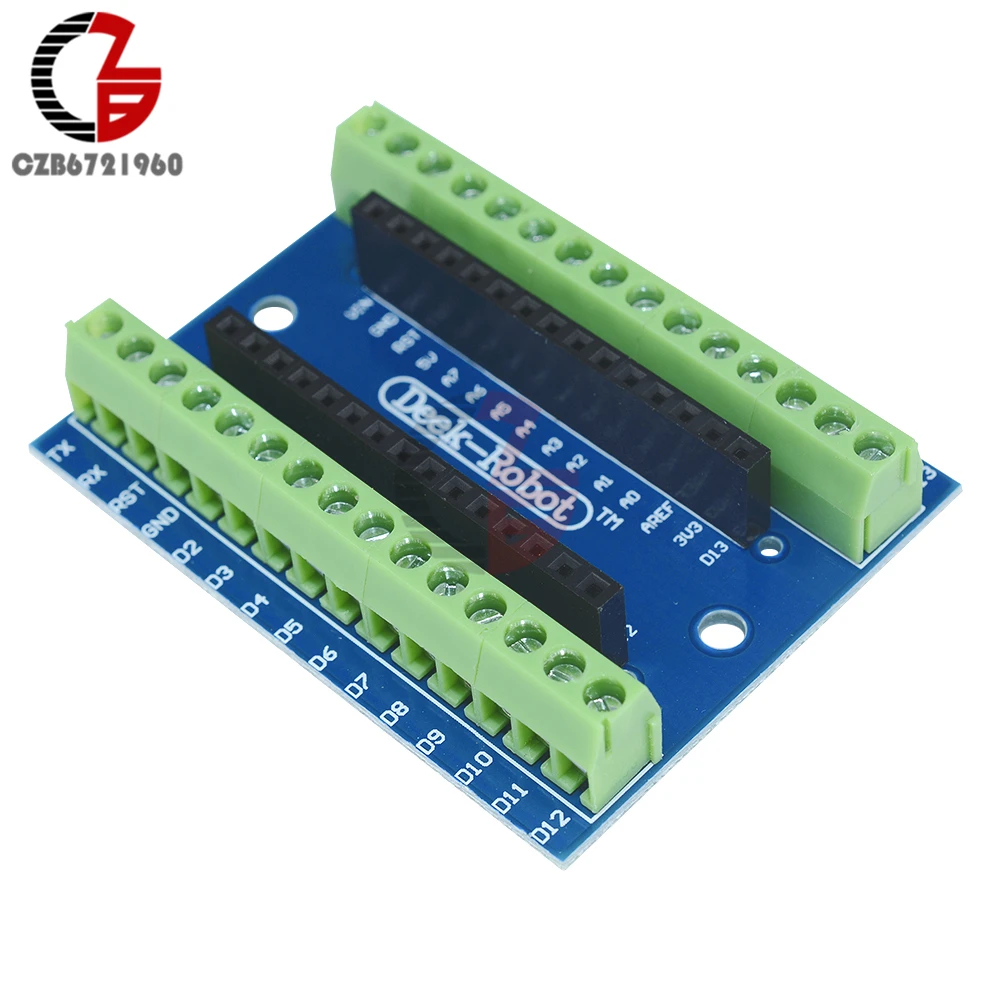 

Standard Terminal Adapter Board Power Adapter Supply Expasion Shield Module for Arduino Nano 3.0 V3.0 AVR Atmega328-AU DIY DC