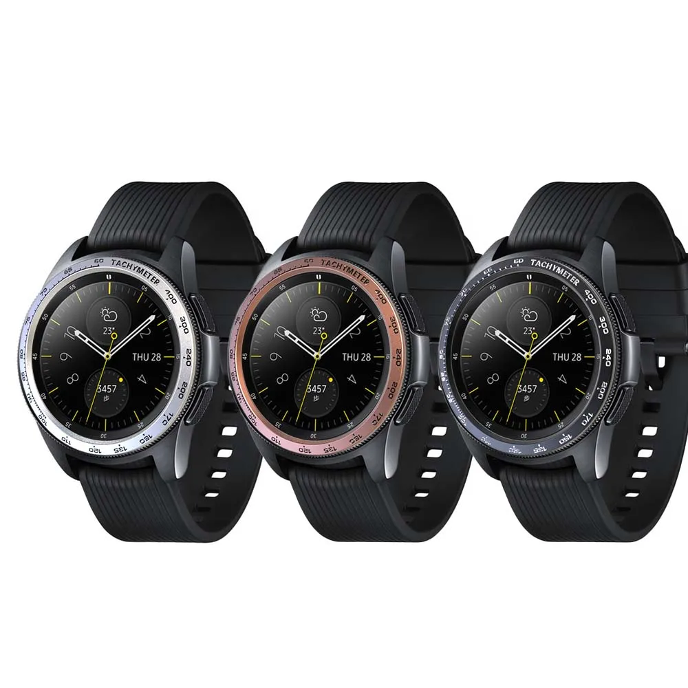 Клейкая Обложка для Samsung Gear S3 стальное кольцо Galaxy Watch 3 41 мм 45 46 42 металлические