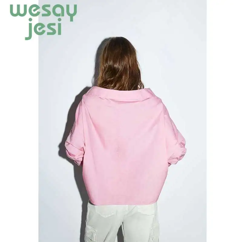 2019 fashion Harajuku New Spring Summer Blouse Women Long Sleeve Shirts Fashion Leisure Shirt Office Ladies Pink Tops