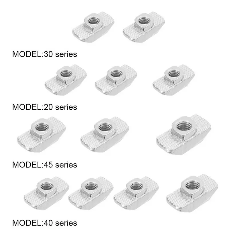 50Pcs M3/M4/M5/M6/M8 Slot T-nut Sliding T Nut Hammer Drop In Fasten Connector Aluminum Extrusions | Обустройство дома