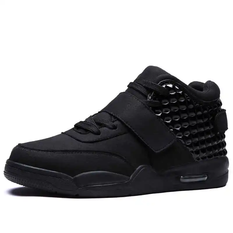 Мужские кроссовки высокого качества баскетбольные кроссовки дышащие размеры 39-44 износостойкие демпфирующие спортивные туфли Zapatillas De Baloncesto - Цвет: Black