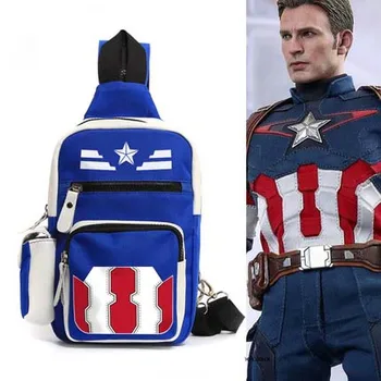 

Captain America Bags Cosplay Anime Messenger Bag Frosted Oxford school shoulder bag Handbags