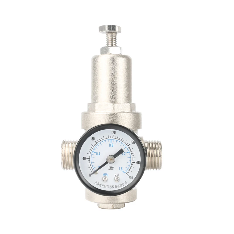 DN15 снижение давления воды клапан 1/" G с внутренней резьбой латунь Давление редукционный клапан с Давление датчик