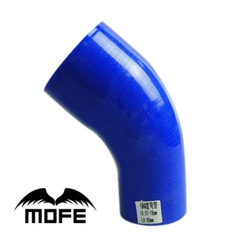 

Mofe Blue 5pcs 2.25" to 3" 57mm to 76mm 3ply 45 Degree Elbow Silicone Hose Reducer Coupler Intercooler