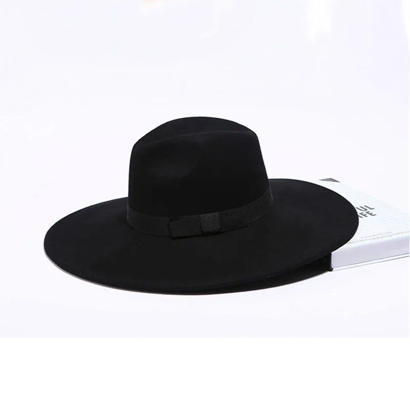 QPALCR, унисекс, винтажная шерстяная шляпа с широкими полями, фетровая шляпа, мужская шапка, джазовая Кепка, Женская фетровая осенне-зимняя шляпа Трилби, черные, серые, коричневые, хаки